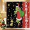 Christmas Shower Curtain for Bathroom, Black and Red Xmas Shower Curtain Fabric, Funny Merry Christmas Holiday Bathroom Curtain with Hooks 71" x 71"